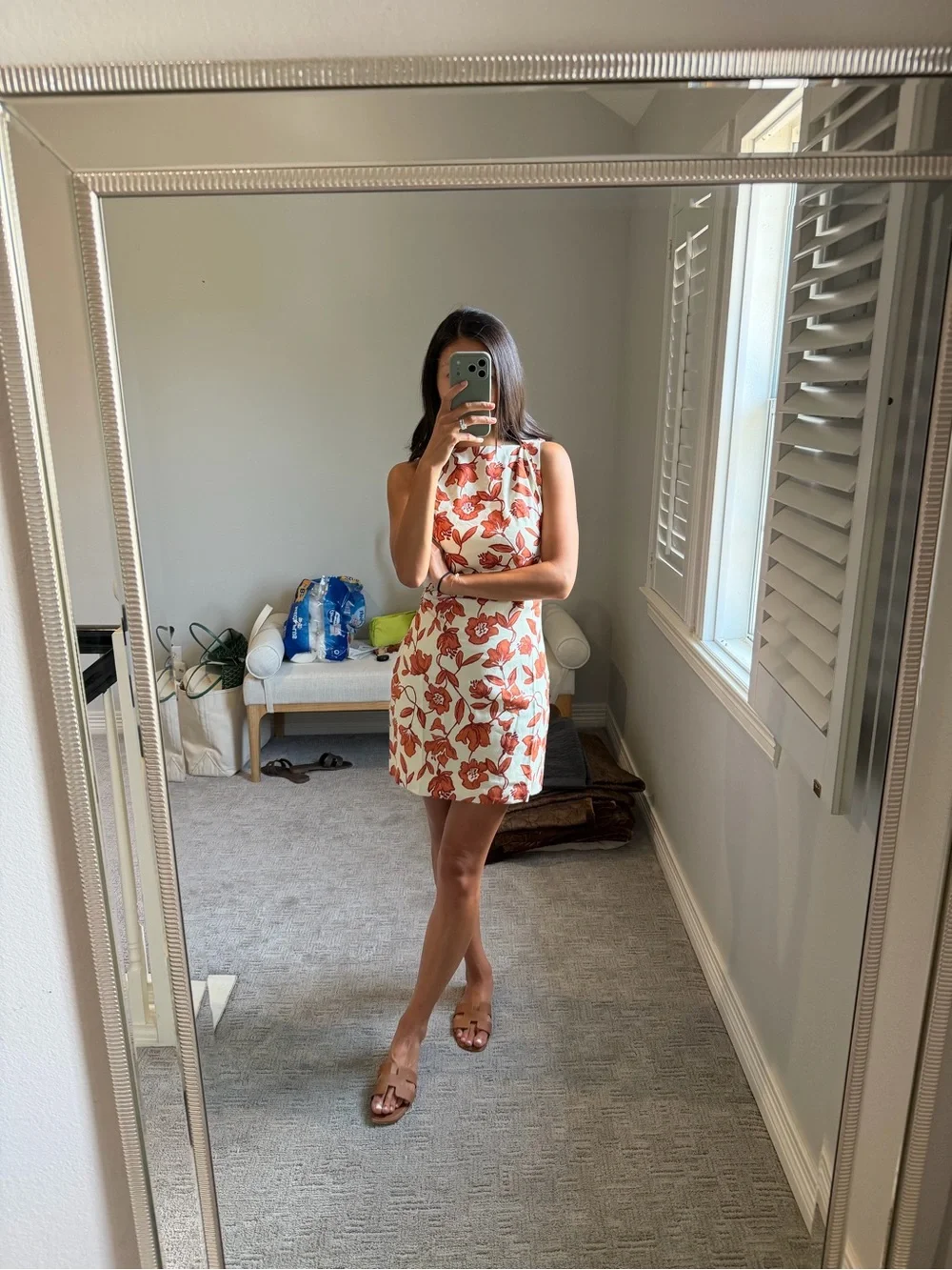 NWT SIR Chloe Floral Linen Mini Dress